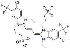 CAS 登录号：30377-70-9， 3-[(2E)-5-氯-2-[(E)-3-[6-氯-1-乙基-3-(3-磺基丙基)-5-(三氟甲基)苯并咪唑-3-鎓-2-基]丙-2-烯亚基]-3-乙基-6-(三氟甲基)苯并咪唑-1-基]丙烷-1-磺酸酯
