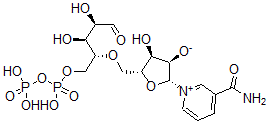 CAS#: 30419-23-9, (2R,3R,4S,5R)-2-(3-Carbamoylpyridin-1-Ium-1-Yl)-5-[[(2R,3S,4R)-3,4-Dihydroxy-1-(Hydroxy-Phosphonooxyphosphoryl)Oxy-5-Oxopentan-2-Yl]Oxymethyl]-4-Hydroxyoxolan-3-Olate