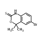 CAS#: 304853-34-7, 6-Bromo-4,4-Dimethyl-1,4-Dihydro-2H-3,1-Benzoxazine-2-Thione