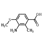 CAS 登录号：306276-70-0， 3-氨基-2-甲基-4-(甲硫基)苯甲酸