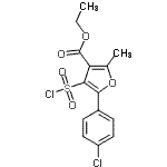 CAS 登录号:306936-30-1, 乙基5-(4-氯苯基)-4-(氯磺酰基)-2-甲基-3-糠酸酯
