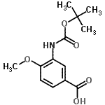 CAS#: 306937-12-2, 4-Methoxy-3-({[(2-Methyl-2-Propanyl)Oxy]Carbonyl}Amino)Benzoic Acid