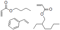 CAS#: 30795-23-4, 2-Propenoic acid butyl ester polymer with ethenylbenzene and 2-ethylhexyl 2-propenoate