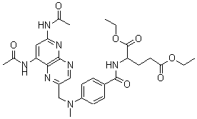 CAS#: 30826-47-2, Diethyl N-(4-{[(6,8-diacetamidopyrido[2,3-b]pyrazin-2-yl)methyl](methyl)amino}benzoyl)glutamate