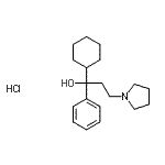 CAS 登录号:30953-82-3, 1-环己基-1-苯基-3-(1-吡咯烷基)-1-丙醇盐酸盐(1:1)