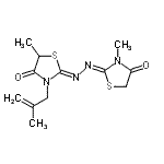 CAS#: 31209-24-2, (2Z)-5-Methyl-2-[(2Z)-(3-Methyl-4-Oxo-1,3-Thiazolidin-2-Ylidene)Hydrazono]-3-(2-Methyl-2-Propen-1-Yl)-1,3-Thiazolidin-4-One