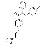 CAS#: 31349-74-3, 3-(4-Chlorophenyl)-2-Phenyl-1-{4-[2-(1-Pyrrolidinyl)Ethoxy]Phenyl}-1-Propanone