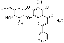 CAS#: 314041-17-3, 7-(beta-D-Glucopyranosyloxy)-5,6-Dihydroxy-2-Phenyl-4H-1-Benzopyran-4-One Monohydrate