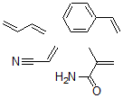 CAS#: 31568-32-8, 2-Methyl-2-Propenamide polymer with 1,3-butadiene, ethenylbenzene and 2-propenenitrile