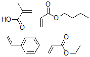 CAS#: 31671-56-4, Ethenylbenzene, butyl 2-propenoate, ethyl 2-propenoate, 2-methyl-2-propenoic acid polymer