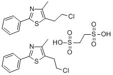 CAS 登录号：31805-53-5， 5-(2-氯乙基)-4-甲基-2-苯基噻唑乙烷二磺酸盐(2:1)