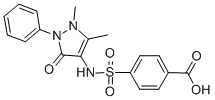 CAS 登录号：31816-70-3， 4-(1,5-二甲基-3-氧代-2-苯基-2,3-二氢-1H-吡唑-4-基氨基磺酰基)-苯甲酸