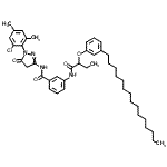 CAS 登录号：31888-96-7， N-[1-(2-氯-4,6-二甲基苯基)-5-氧代-4,5-二氢-1H-吡唑-3-基]-3-{[2-(3-十五烷基苯氧基)丁酰基]氨基}苯甲酰胺