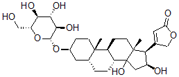 CAS#: 32077-87-5, 4-[(3S,5R,8R,9S,10S,13R,16S,17R)-14,16-Dihydroxy-10,13-Dimethyl-3-[(2R,3R,4S,5S,6R)-3,4,5-Trihydroxy-6-(Hydroxymethyl)Oxan-2-Yl]Oxy-1,2,3,4,5,6,7,8,9,11,12,15,16,17-Tetradecahydrocyclopenta[a]Phenanthren-17-Yl]-5H-Furan-2-One