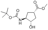 CAS 登录号:321744-19-8, (1S,2S,4S)-N-叔丁氧羰基-1-氨基-2-羟基环戊烷-4-羧酸甲酯