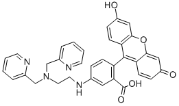 CAS 登录号：321859-09-0， 5-{2-[二(2-吡啶甲基)氨基]乙基氨基}荧光素