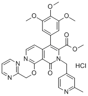 CAS#: 324572-92-1, 1,2-Dihydro-2-[(2-Methyl-4-Pyridinyl)Methyl]-1-Oxo-8-(2-Pyrimidinylmethoxy)-4-(3,4,5-Trimethoxyphenyl)-2,7-Naphthyridine-3-Carboxylic Acid Methyl Ester Hydrochloride