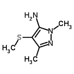 CAS 登录号：32527-86-9， 1,3-二甲基-4-(甲硫基)-1H-吡唑-5-胺