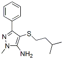 CAS 登录号:32528-00-0, 2-甲基-4-(3-甲基丁基巯基)-5-苯基吡唑-3-胺