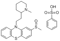 CAS 登录号：32672-69-8， 10-(2-(1-甲基-2-哌啶基)乙基)-2-(甲基亚磺酰)吩噻嗪单苯磺酸盐