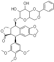 CAS#: 3268-19-7, [5R-(5alpha,5abeta,8aalpha,9alpha)]-5,8,8a,9-Tetrahydro-9-[[4,6-O-(Phenylmethylene)-beta-D-Glucopyranosyl]Oxy]-5-(3,4,5-Trimethoxyphenyl)-Furo[3',4':6,7]Naphtho[2,3-d]-1,3-Dioxol-6(5aH)-One