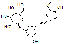 CAS#: 32727-29-0, (2S,3R,4S,5S,6R)-2-[3-Hydroxy-5-[(E)-2-(4-Hydroxy-3-Methoxyphenyl)Ethenyl]Phenoxy]-6-(Hydroxymethyl)Oxane-3,4,5-Triol