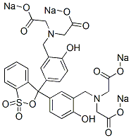 CAS#: 32736-66-6, Tetrasodium 2-[[5-[3-[3-[[Bis(2-Oxido-2-Oxoethyl)Amino]Methyl]-4-Hydroxyphenyl]-1,1-Dioxobenzo[c]Oxathiol-3-Yl]-2-Hydroxyphenyl]Methyl-(2-Oxido-2-Oxoethyl)Amino]Acetate
