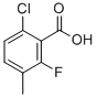 CAS 登录号：32890-90-7， 6-氯-2-氟-3-甲基苯甲酸