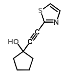 CAS#: 329202-29-1, 1-(1,3-Thiazol-2-Ylethynyl)Cyclopentanol