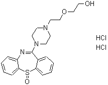 CAS 登录号：329218-11-3， 2-[2-[4-(5-氧代二苯并[b,f][1,4]硫氮杂卓-11-基)-1-哌嗪基]乙氧基]-乙醇,二盐酸盐