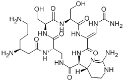 CAS#: 33137-73-4, 3,6-Diamino-N-[(6Z)-3-(2-Amino-3,4,5,6-Tetrahydropyrimidin-4-Yl)-6-[(Carbamoylamino)Methylidene]-9,12-Bis(Hydroxymethyl)-2,5,8,11,14-Pentaoxo-1,4,7,10,13-Pentazacyclohexadec-15-Yl]Hexanamide