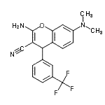 CAS#: 331859-86-0, 2-Amino-7-(Dimethylamino)-4-[3-(Trifluoromethyl)Phenyl]-4H-Chromene-3-Carbonitrile