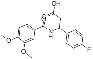CAS#: 332052-63-8, 3-(3,4-Dimethoxy-Benzoylamino)-3-(4-Fluoro-Phenyl)-Propionic Acid