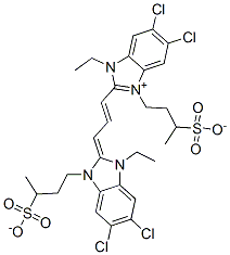 CAS#: 3325-10-8, 4-[(2E)-5,6-Dichloro-2-[(E)-3-[5,6-Dichloro-1-Ethyl-3-(3-Sulfobutyl)Benzimidazol-3-Ium-2-Yl]Prop-2-Enylidene]-3-Ethylbenzimidazol-1-Yl]Butane-2-Sulfonate