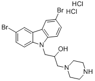 CAS#: 335165-68-9, 3,6-Dibromo-alpha-(1-Piperazinylmethyl)-9H-Carbazole-9-Ethanol Dihydrochloride