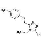 CAS#: 335215-56-0, 4-Ethyl-5-[(4-Methylphenoxy)Methyl]-4H-1,2,4-Triazole-3-Thiol