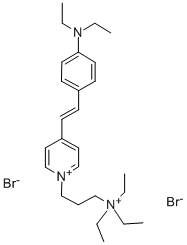CAS#: 336185-20-7, 4-((E)-2-[4-(Diethylamino)Phenyl]Ethenyl)-1-[3-(Triethylammonio)Propyl]Pyridinium Dibromide