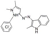 CAS#: 33639-59-7, 1,5-Dimethyl-N-[(2-Methylindol-3-Ylidene)Amino]-2-Phenylpyrazol-2-Ium-3-Amine Chloride