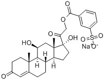 CAS#: 33767-03-2, Sodium 3-[2-[(8S,9S,10R,11S,13S,14S,17R)-11,17-Dihydroxy-10,13-Dimethyl-3-Oxo-2,6,7,8,9,11,12,14,15,16-Decahydro-1H-Cyclopenta[a]Phenanthren-17-Yl]-2-Oxoethoxy]Carbonylbenzenesulfonate