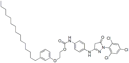 CAS#: 33899-51-3, 2-(3-Pentadecylphenoxy)Ethyl N-[4-[[5-Oxo-1-(2,4,6-Trichlorophenyl)-4H-Pyrazol-3-Yl]Amino]Phenyl]Carbamate