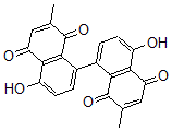 CAS 登录号:33927-59-2, 5-羟基-8-(4-羟基-7-甲基-5,8-二氧代萘-1-基)-2-甲基萘-1,4-二酮