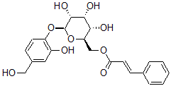 CAS#: 33993-67-8, [(2R,3S,4R,5R,6S)-3,4,5-Trihydroxy-6-[2-Hydroxy-4-(Hydroxymethyl)Phenoxy]Oxan-2-Yl]Methyl (E)-3-Phenylprop-2-Enoate