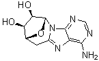 CAS 登录号：3415-89-2， (1R,12R,13S,14R)-7-氨基-15-氧杂-2,4,6,9-四氮杂四环[10.2.1.0<sup>2,10</sup>.0<sup>3,8</sup>]十五碳-3,5,7,9-四烯-13,14-二醇