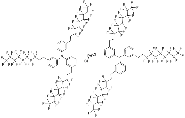 CAS 登录号：343343-17-9， 二(三(3-(H4-全氟癸基)苯基)膦]二氯化钯(II)