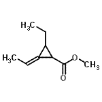 CAS 登录号：343867-78-7， 甲基(3E)-2-乙基-3-亚乙基环丙烷羧酸酯