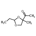 CAS 登录号：344294-33-3， 1-(2-乙基-4-甲基-1,3-二氧戊环-4-基)乙酮