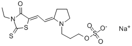 CAS#: 34689-87-7, Sodium 3-[(2E)-2-[(2Z)-2-(3-Ethyl-4-Oxo-2-Sulfanylidene-1,3-Thiazolidin-5-Ylidene)Ethylidene]Pyrrolidin-1-Yl]Propyl Sulfate