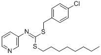 CAS 登录号：34763-29-6， 1-[(4-氯苯基)甲硫基]-1-辛基硫基-N-吡啶-3-基甲亚胺