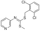 CAS#: 34763-39-8, 1-[(2,6-Dichlorophenyl)Methylsulfanyl]-1-Methylsulfanyl-N-Pyridin-3-Ylmethanimine
