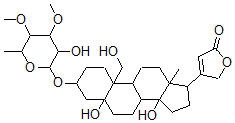 CAS#: 34900-73-7, 4-[5,14-Dihydroxy-3-(3-Hydroxy-4,5-Dimethoxy-6-Methyloxan-2-Yl)Oxy-10-(Hydroxymethyl)-13-Methyl-2,3,4,6,7,8,9,11,12,15,16,17-Dodecahydro-1H-Cyclopenta[a]Phenanthren-17-Yl]-5H-Furan-2-One